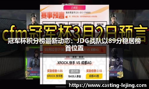 冠军杯积分榜最新动态：JDG战队以89分稳居榜首位置